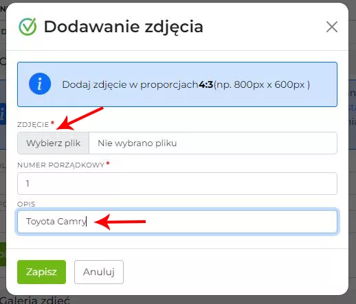 Dodawanie zdjęć