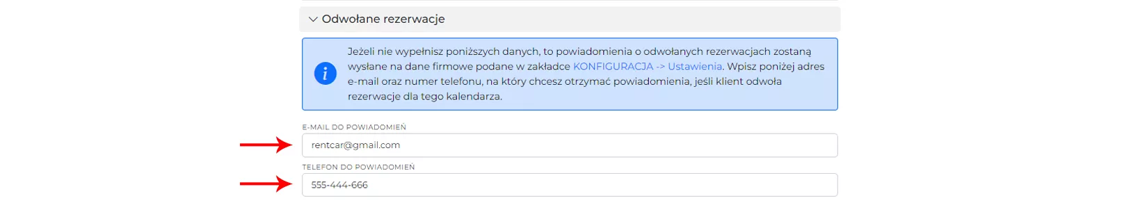 Odwołane rezerwacje