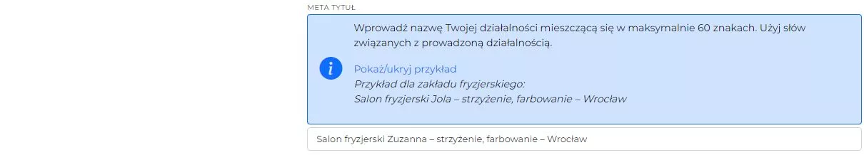 Meta tytuł